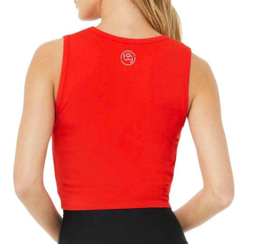 Twist Front Sleeveless Crop Top