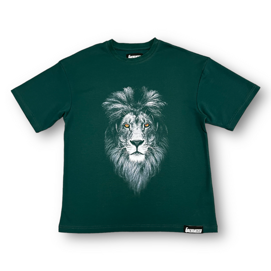 Midnight Green Lion Oversized Tee